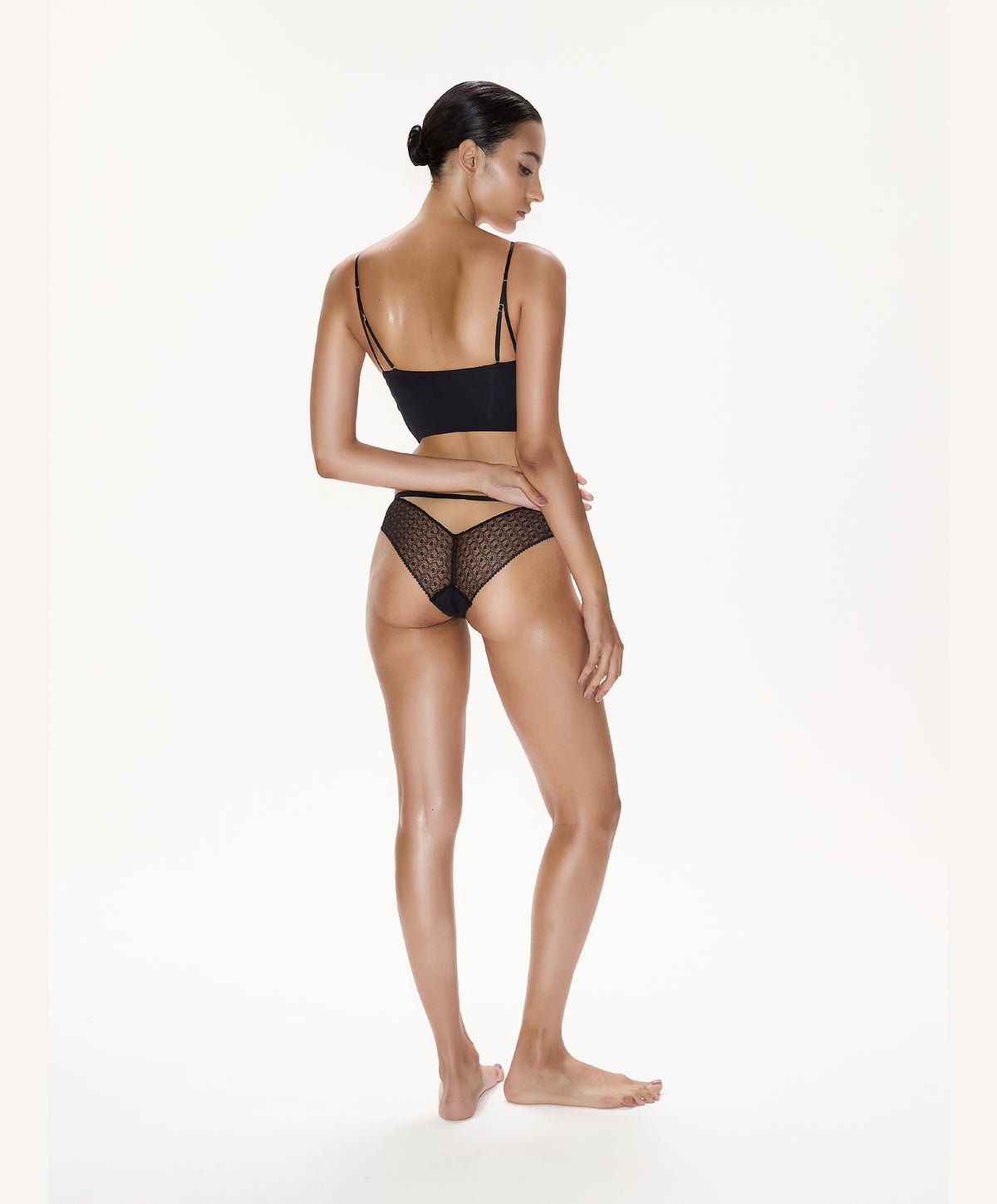 SPYDER | Tulle Patchwork Triangle Crop Top
