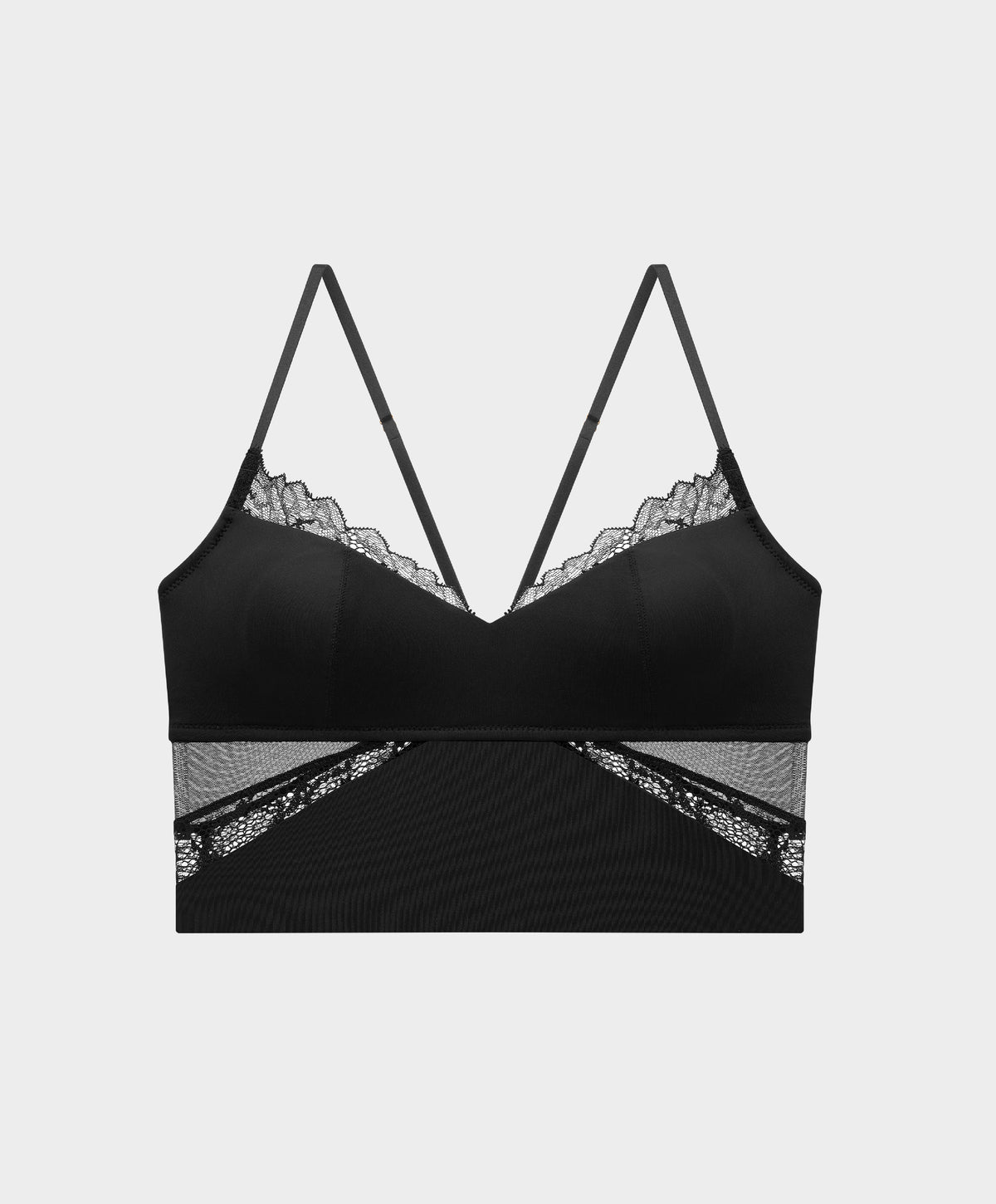 BOUNDARY | Lace Patchwork Crop Top