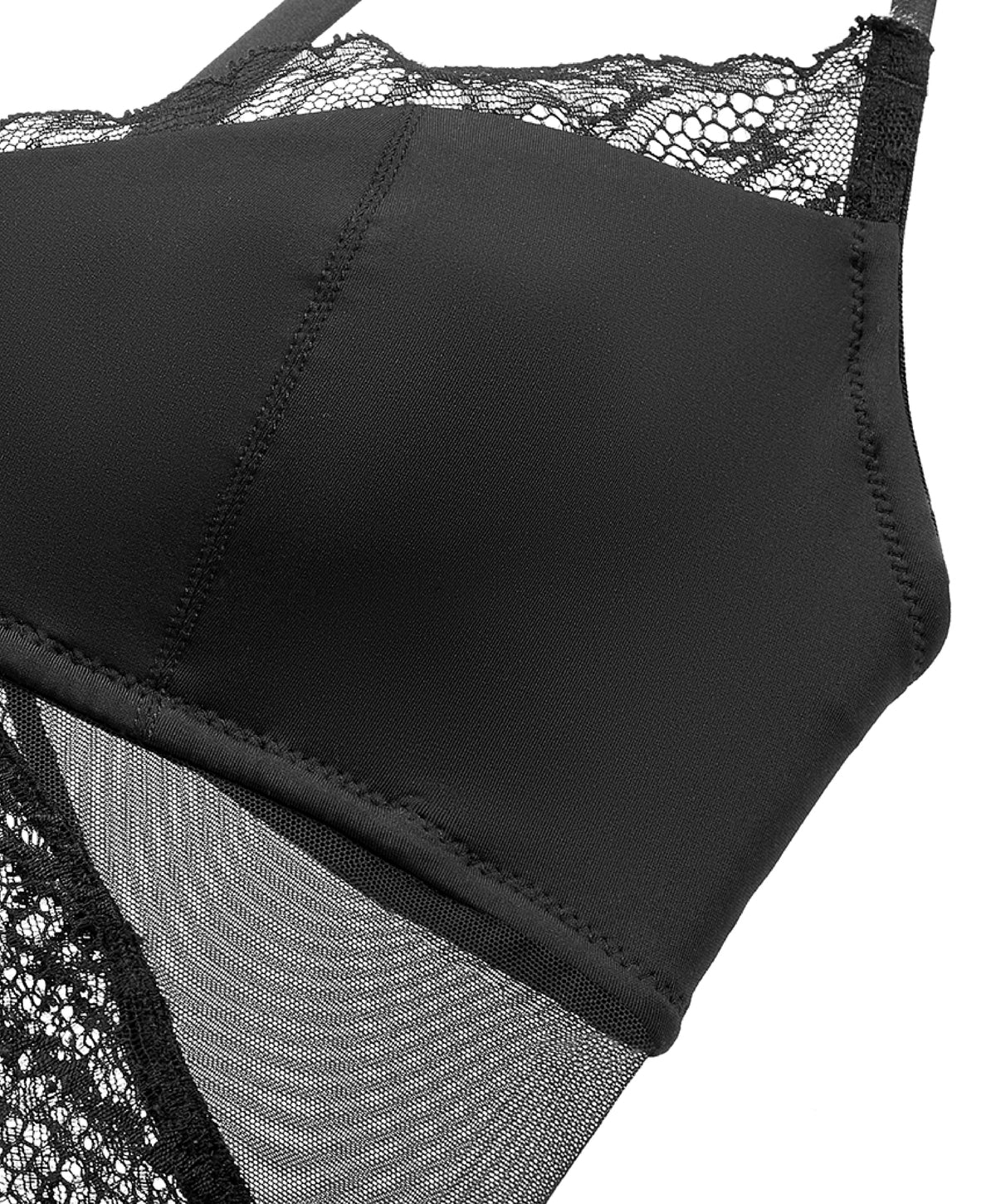 BOUNDARY | Lace Patchwork Crop Top