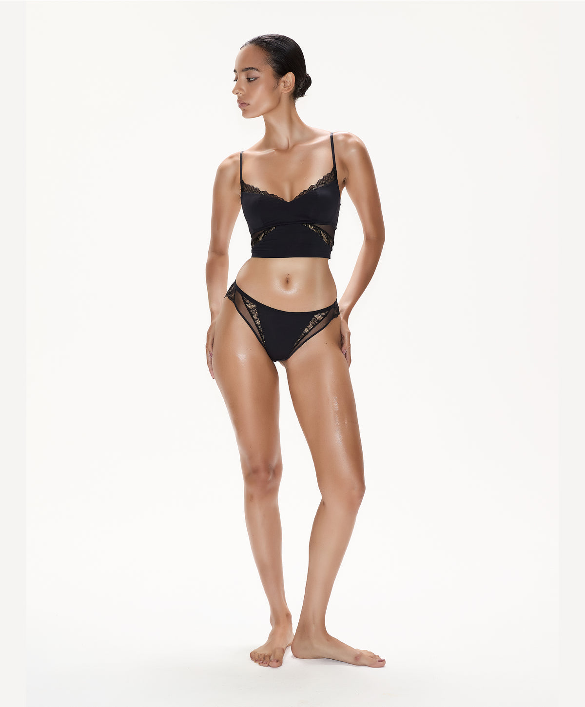 BOUNDARY | Mid-Waist Lace Pachwork Bikini